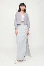 Regular Amina Ruched Side Maxi Skirt - Image 7