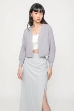 Regular Amina Ruched Side Maxi Skirt - Image 8