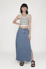 Apollo Denim Maxi Skirt - Image 6