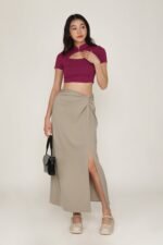 Ava Knot Front Maxi Skirt - Image 6