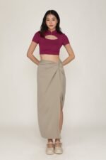 Ava Knot Front Maxi Skirt - Image 8