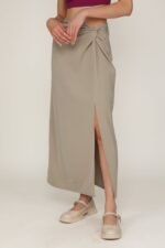 Ava Knot Front Maxi Skirt - Image 9