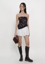 Aretha Lace Hem Padded Tube Top (Floral) - Image 2