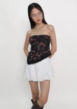 Aretha Lace Hem Padded Tube Top (Floral) - Image 9