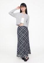 Colette Bias Cut Maxi Skirt (Plaid) - Image 2