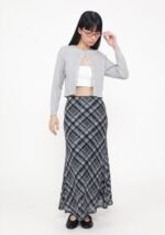 Colette Bias Cut Maxi Skirt (Plaid) - Image 9