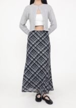 Colette Bias Cut Maxi Skirt (Plaid) - Image 10