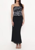 Elara Mesh Fishtail Maxi Skirt - Image 14