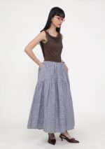 Isabella Tiered Maxi Skirt (Plaid) - Image 7