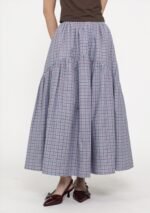 Isabella Tiered Maxi Skirt (Plaid) - Image 9