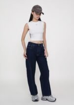 Brandon Topstitch Barrel Denim Jeans - Image 7