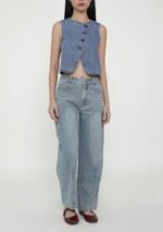 Brandon Topstitch Barrel Denim Jeans - Image 12
