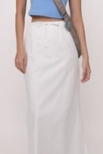 Jaden Linen Drawstring Maxi Skirt - Image 15