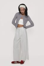 Regular Camila Wide Leg Linen Pants - Image 11