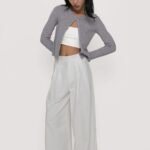 Petite Camila Wide Leg Linen Pants