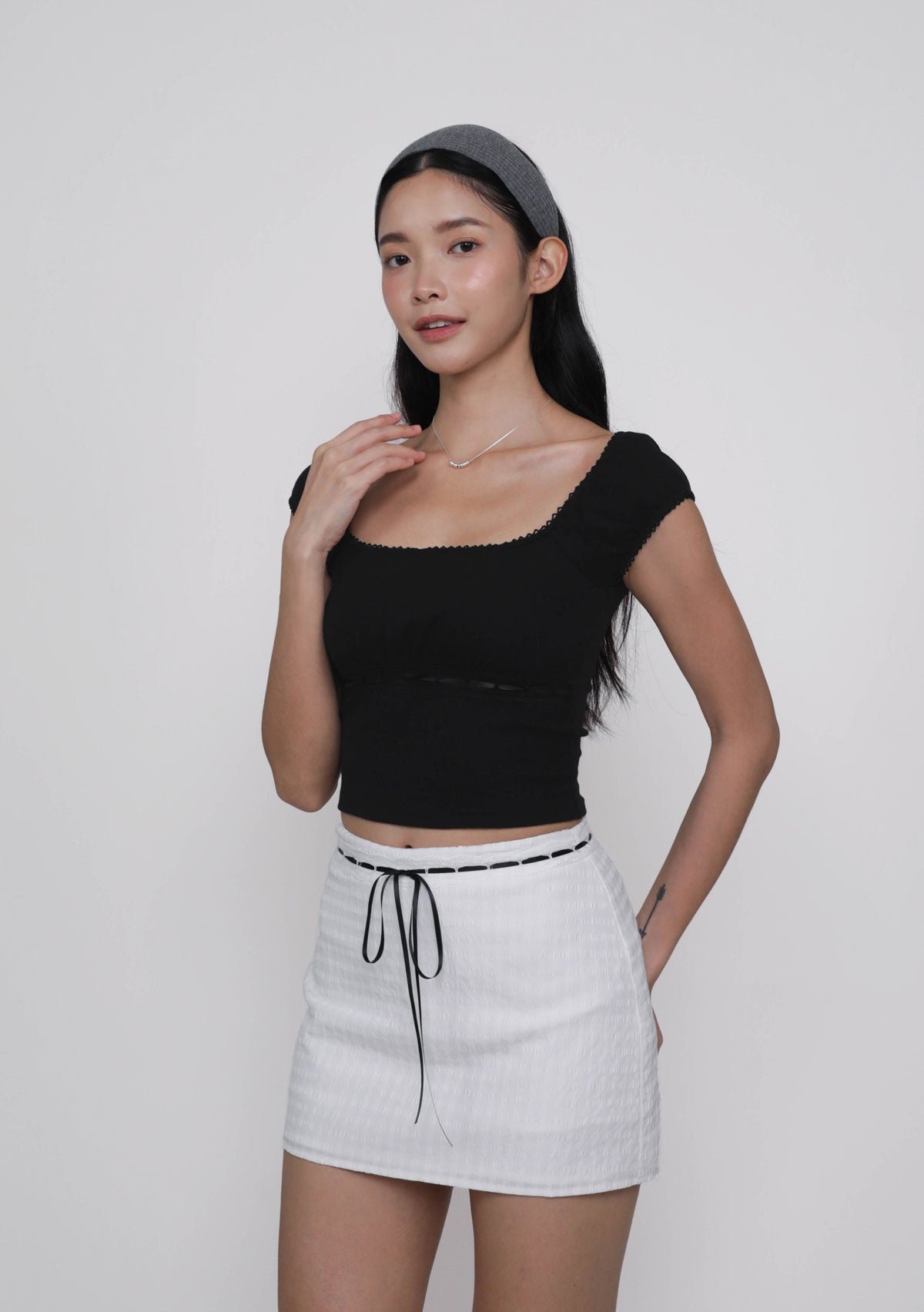 carabelle-_color_white-ribbon-lace-skorts-image-3-TTR Carabelle Ribbon Lace Skorts - Image 1