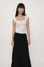 Carey Bias Cut Maxi Skirt - Image 2