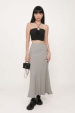 Carey Bias Cut Maxi Skirt - Image 9