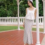 Colette Bias Cut Maxi Skirt (Plaid)