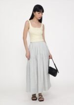 Isabella Tiered Maxi Skirt (Plaid) - Image 3