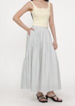 Isabella Tiered Maxi Skirt (Plaid) - Image 5