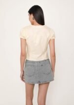 Lulu Puffy Sleeve Tie Front Top - Image 6