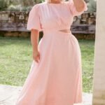 Aminah Puff Sleeve Dress - Pink