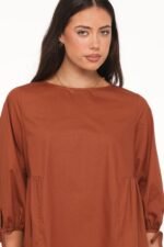 Arthur Long Sleeve Mini Dress - Camel - Image 2