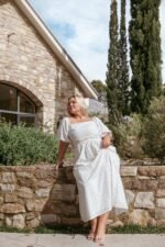 Clo Puff Sleeve Midi Dress - White Betty - Image 8