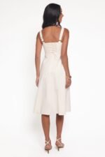 Cosima Midi Dress - Cream - Image 5