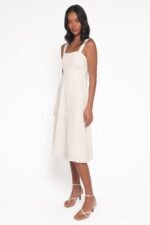 Cosima Midi Dress - Cream - Image 4