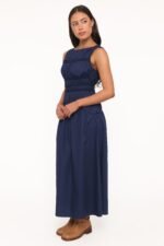 Fern Midi Dress - Navy Blue - Image 3