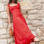Joann Midi Dress - Red
