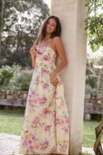 Kayt Strapless Dress - Yellow Petunia - Image 8