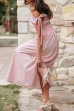 Leticia Midi Dress - Pink Polka Dot