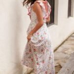 Lucille Maxi Dress - Coral Wildflower