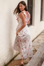 Lucille Maxi Dress - Coral Wildflower
