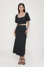 Gilda Linen Midi Skirt - Image 10