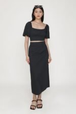 Gilda Linen Midi Skirt - Image 8