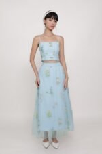 Isadora Embroidery Mesh Maxi Skirt - Image 13