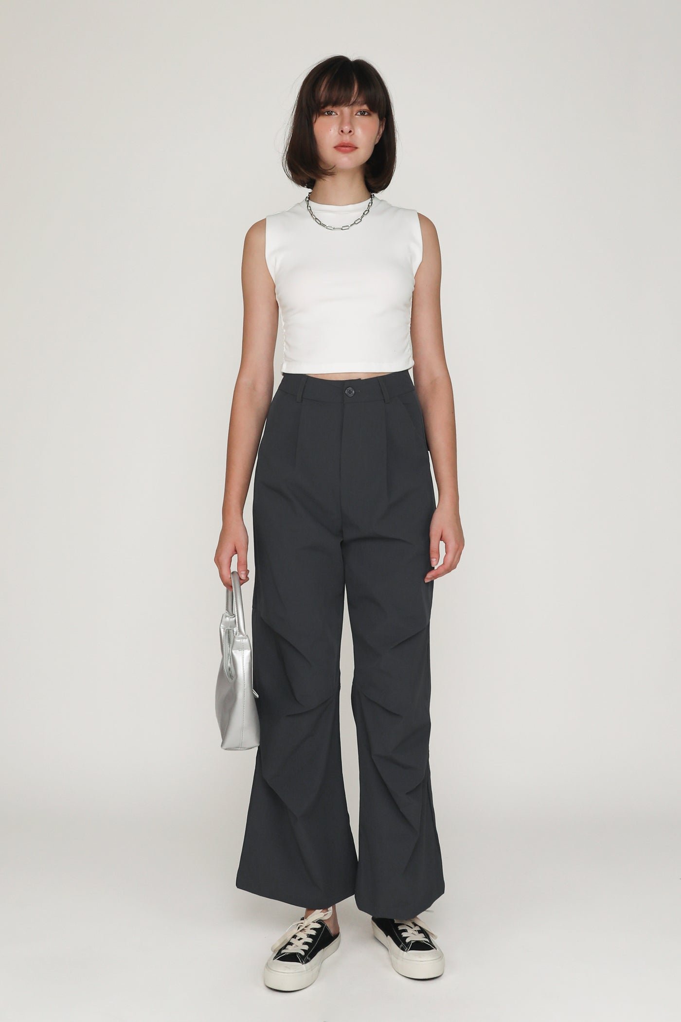 ivan-dark-grey-pleated-parachute-pants-image-1-the-tinsel-rack-singapore Ivan Pleated Parachute Pants - Image 1