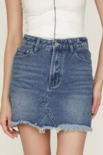 Kass Frayed Denim Skirt - Image 12