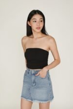 Kass Frayed Denim Skirt - Image 3