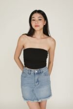 Kass Frayed Denim Skirt - Image 2