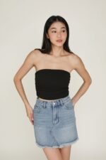 Kass Frayed Denim Skirt - Image 5
