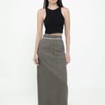 Keith Raw Hem Jersey Skirt