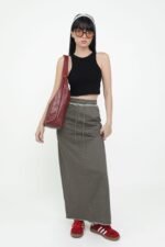 Keith Raw Hem Jersey Skirt - Image 12