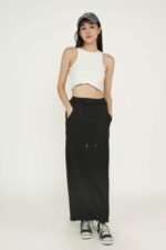 Keith Raw Hem Jersey Skirt - Image 4