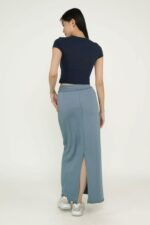 Keith Raw Hem Jersey Skirt - Image 21