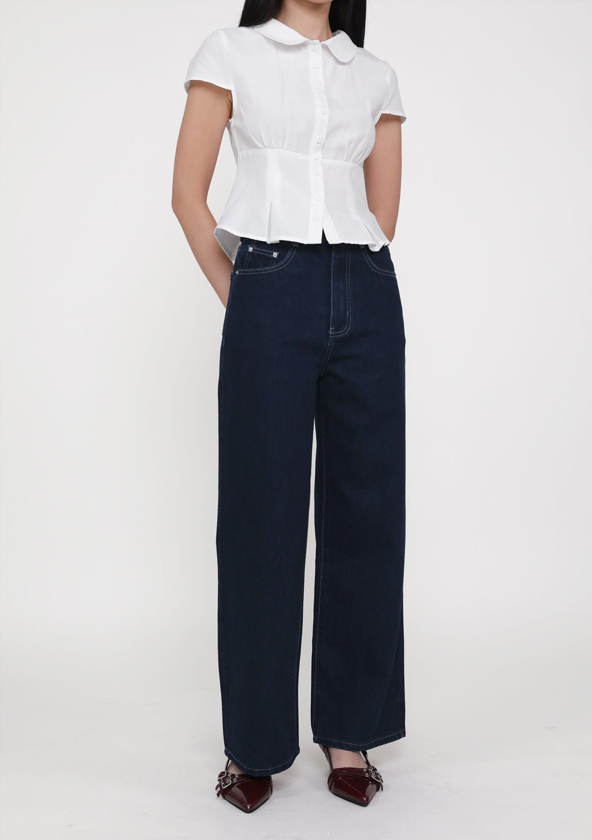 klaude-_color_dark-wash-straight-leg-denim-jeans-image-5-TTR_d3ac71a2-77af-4cab-adc2-6025cf94da36 Petite Klaude Straight Leg Denim Jeans Version 2 - Image 1